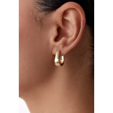 Oroline Kuyumculuk 14 Ayar Sade ve Şık Altın Küpe