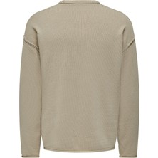 Only & Sons Onskasey Lıfe Ds 5 Crew Knıt Erkek Gri Kazak - 22026495