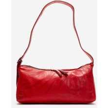 Dericlub Diana Ayarlanabilir Kemerli Omuz Çantası Gerçek Deri Kırmızı