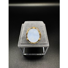 NC Larimar Gümüş Kalsedon 925 Ayar Yüzük