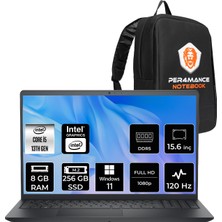 Dell Pro 15 Essential i5 1334U Notebook 8GB RAM 256GB SSD 15.6" FHD 120Hz Win11 Home + Per4 Çanta PV15250CI5165NP341
