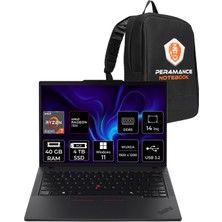 Lenovo Thinkpad P14S Gen 5 Amd Ryzen 7 Pro 8840HS 40GB 4tb SSD 14" Fhd+ W11P Taşınabilir Bilgisayar & Per4 Çanta 21MFS2MQ00P449