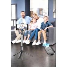 Datatek Kumandalı Tripod Telefon Tutucu Selfie Çubuğu 360 Derece Dönebilen