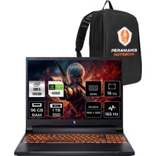 Acer Nitro V 16 Intel Core I5 14450HX 96GB 1tb SSD RTX4050/6GB 85W 16" Fhd+ 165Hz Fdos Taşınabilir Bilgisayar & Per4 Çanta NHQTREY001P338