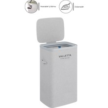 Valletta Paloma 60L Tek Yıkanabilir Bölmeli Katlanabilir Kumaş Kirli Çamaşır Sepeti Light Gray