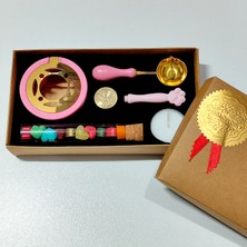 Mühürcüm PEMBE PATİLİ MUM MÜHRÜ SETİ