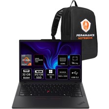 Lenovo Thinkpad P14S Gen 5 Amd Ryzen 7 Pro 8840HS 32GB 512GB SSD 14" Fhd+ W11P Taşınabilir Bilgisayar & Per4 Çanta 21MFS2MQ00P440