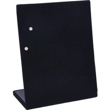 Özer Kutu 30'lu Dik Ayaklı Küpelik Standı Siyah Süet