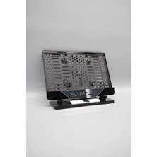 Plakam54 Ortası Gümüş Parçalı Kişiye Özel Isimli Pleksi Motor Plakalığı