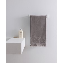 Madame Coco Amande %100 Pamuk Yüz Havlusu - Gri - 50X70 cm