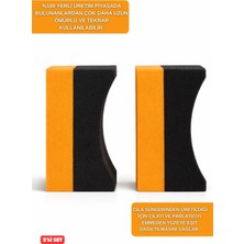 Lenaren 2’li Lastik Parlatma & Temizleme Süngeri Turuncu – Yerli Üretim, Orijinal Cila Süngeri