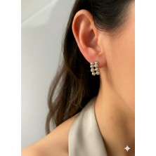 Livaz Accessories Çelik Kadın Gold Bubble Küpe
