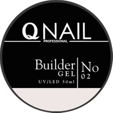 Qnail Professional Builder Gel No:02 50 ml Milk White