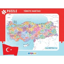 Daphne Mall Blue Focus Türkiye Haritası - Frame Puzzle Boy 72 Parça