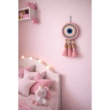 Pitipiti Kız Bebek-Çocuk Odası Nazar Boncuğu Dokuma Tasarım Düş Kapanı Duvar Süsü