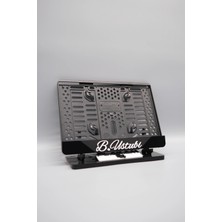 Plakam54 El Yazı Fontlu Ortası Mat Siyah Parçalı Kişiye Özel Isimli Pleksi Motor Plakalığı