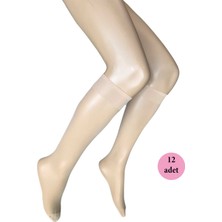 Dore 12 Adet Parlak Dizaltı Kadın Çorap 15 Denye Sahra 51