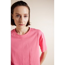 Nisan Triko Bisiklet Yaka Kısa Kollu T-Shırt