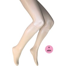 Dore 6 Adet Parlak Dizaltı Kadın Çorap 15 Denye Ten 57