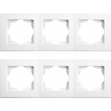 Viko Panasonic Linnera Serisi Üçlü Çerçeve 2'li | Geniş Alanlar Için Şık Çözüm