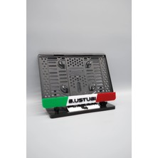 Plakam54 Italya Temalı Kişiye Özel Siyah Isimli Pleksi Motor Plakalığı