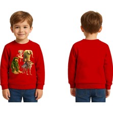 Sedirli Unisex Braınrot Baskılı Çocuk Swaetshirt 3 Iplik Şardonlu