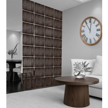 Wooddoom Çizgili Lazer Kesim Paravan, Ahşap Seperatör, Panel Levha Seti Dekorasyon Ahşap Oda Bölücü Desen