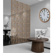 Wooddoom Halkalar Kücük Rastgele Lazer Kesim Paravan, Ahşap Seperatör, Panel Levha Seti Oda Bölücü Desen