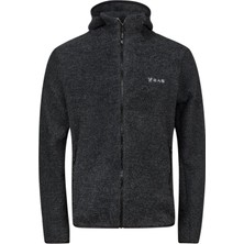 2AS Edgar Erkek Kapşonlu Havlu Merino Sweatshirt Siyah