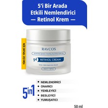 5 Etki Bir Arada Onarıcı, Yenileyici, Leke Karşıtı, Besleyici, Nemlendirici Retinol Bakım Kremi 50ML