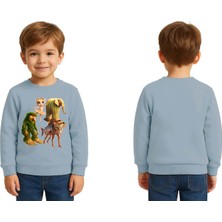 Sedirli Unisex Braınrot Baskılı Çocuk Swaetshirt 3 Iplik Şardonlu