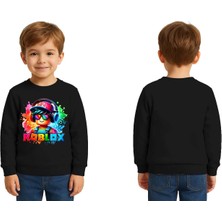 Sedirli Unisex Roblox Baskılı Çocuk Swaetshirt 3 Iplik Şardonlu
