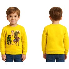 Sedirli Unisex Braınrot Baskılı Çocuk Swaetshirt 3 Iplik Şardonlu