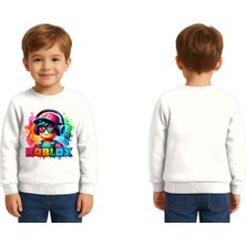 Sedirli Unisex Roblox Baskılı Çocuk Swaetshirt 3 Iplik Şardonlu
