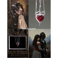 Paslanmaz Çelik Kolye Kadın Hançer  Kalp Zirkon Taşlı  Kararmaz  Hediye – LuxeGem