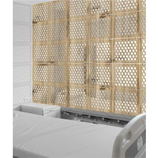 Wooddoom Lazer Kesim Sarkıt Paravan, Ahşap Seperatör, Panel Levha Seti Dekorasyon Ahşap Oda Bölücü Elisp