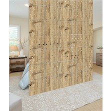 Wooddoom Lazer Kesim Sarkıt Paravan, Ahşap Seperatör, Panel Levha Seti Dekorasyon Ahşap Oda Bölücü Kalp