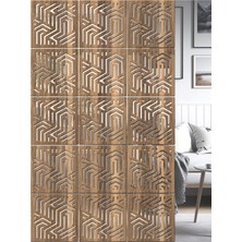 Wooddoom Lazer Kesim Sarkıt Paravan, Ahşap Seperatör, Oda Bölücü 4'lü Panel Levha Seti