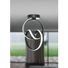 Litra Lighting Modern Plafonyer Siyah Kaplama Sarkıt LED Avize Oturma Odası Çocuk Odası Koridor Beyaz Işık