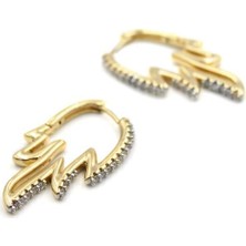 Royaleks Taşlı Vip Küpe - Altın