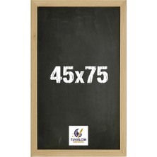 Tuvalcim Kırtasiye 45X75 cm Kara Tahta Yazı Tahtası Naturel Renk Çerçevesi