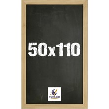 Tuvalcim Kırtasiye 50X110 cm Kara Tahta Yazı Tahtası Naturel Renk Çerçeve