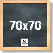 Tuvalcim Kırtasiye 70X70 cm Kara Tahta Yazı Tahtası Naturel Renk Çerçeve