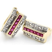 Royaleks Taşlı Küpe - Pembe