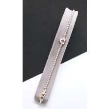 Serenity Çift Kalp Figürlü Gold Su Yolu Çelik Kaplama Bileklik