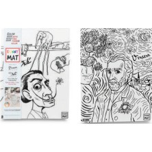 Daphne Mall Funny Mat - Vıncent Van Gogh ve Salvador Dalı 25 x 35 cm