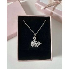 Moderncevher Swarovski Esintili Crystal Swan Vıp Kolye Serisi