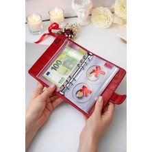 Mint Design Birikim Ajandası - Bütçe Planlayıcı Cüzdan - Kırmızı