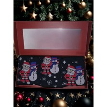 Christmas Socks Noel Baba Desenli Unisex Yetişkin Yeniyıl Çorabı 3'lü Hediye Seti