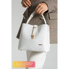 Just Polo Kadın Orta Boy Su Geçirmez Günlük Şık El ve Omuz Çantası Ebat 23 x 18 cm Shoulder Bag